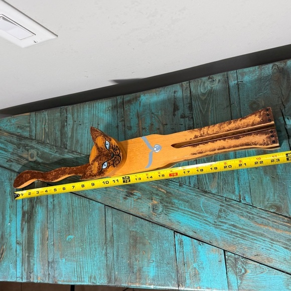 Vintage Wooden Carved Cat - Picture 13 of 15